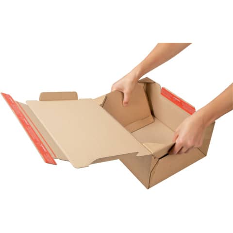 Scatola fustellata per e-commerce ColomPac conf. 10 pz - cartone ondulato avana formato S - 30x20x10 cm - CP069.02